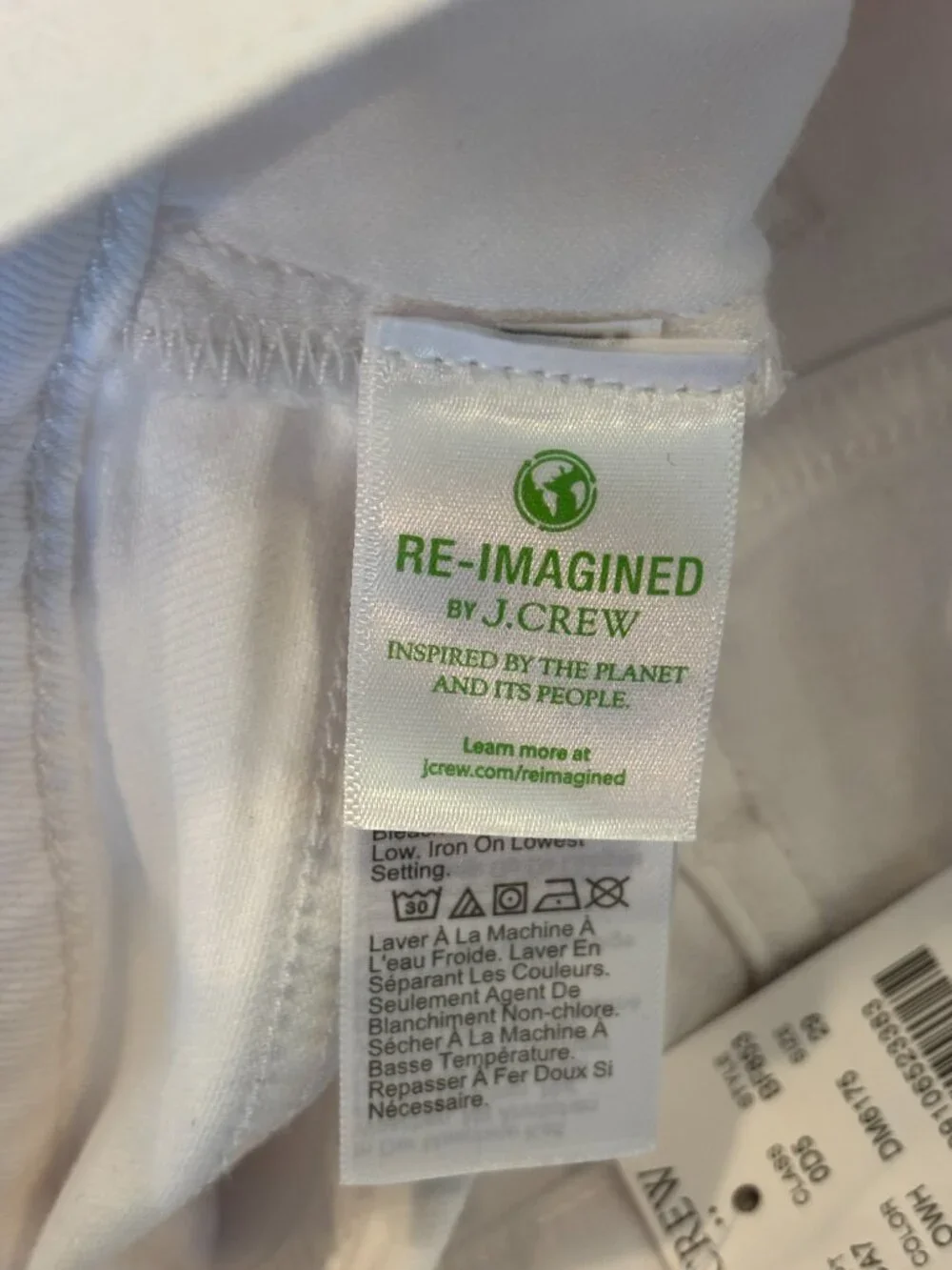 J.Crew Essential Straight Jean White Button Fly 29 NWT